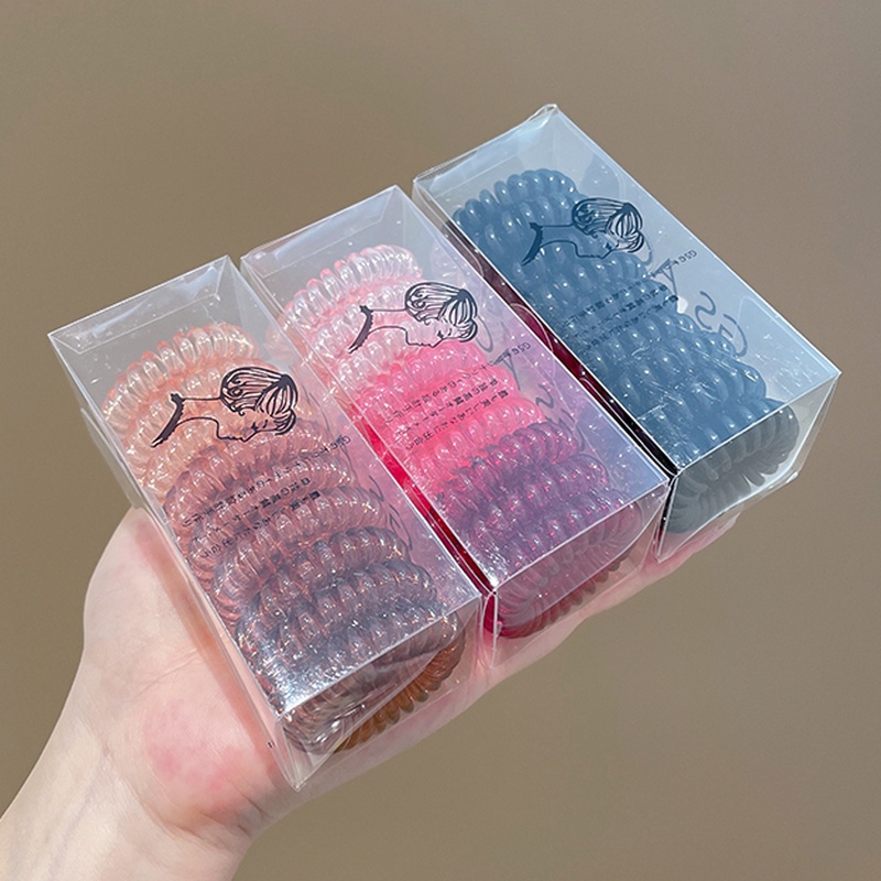 Dây Cột Tóc Lò Xo Co Giãn Màu Kẹo Thời Trang