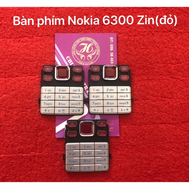 Bàn phím Nokia 6300 zin(đỏ)