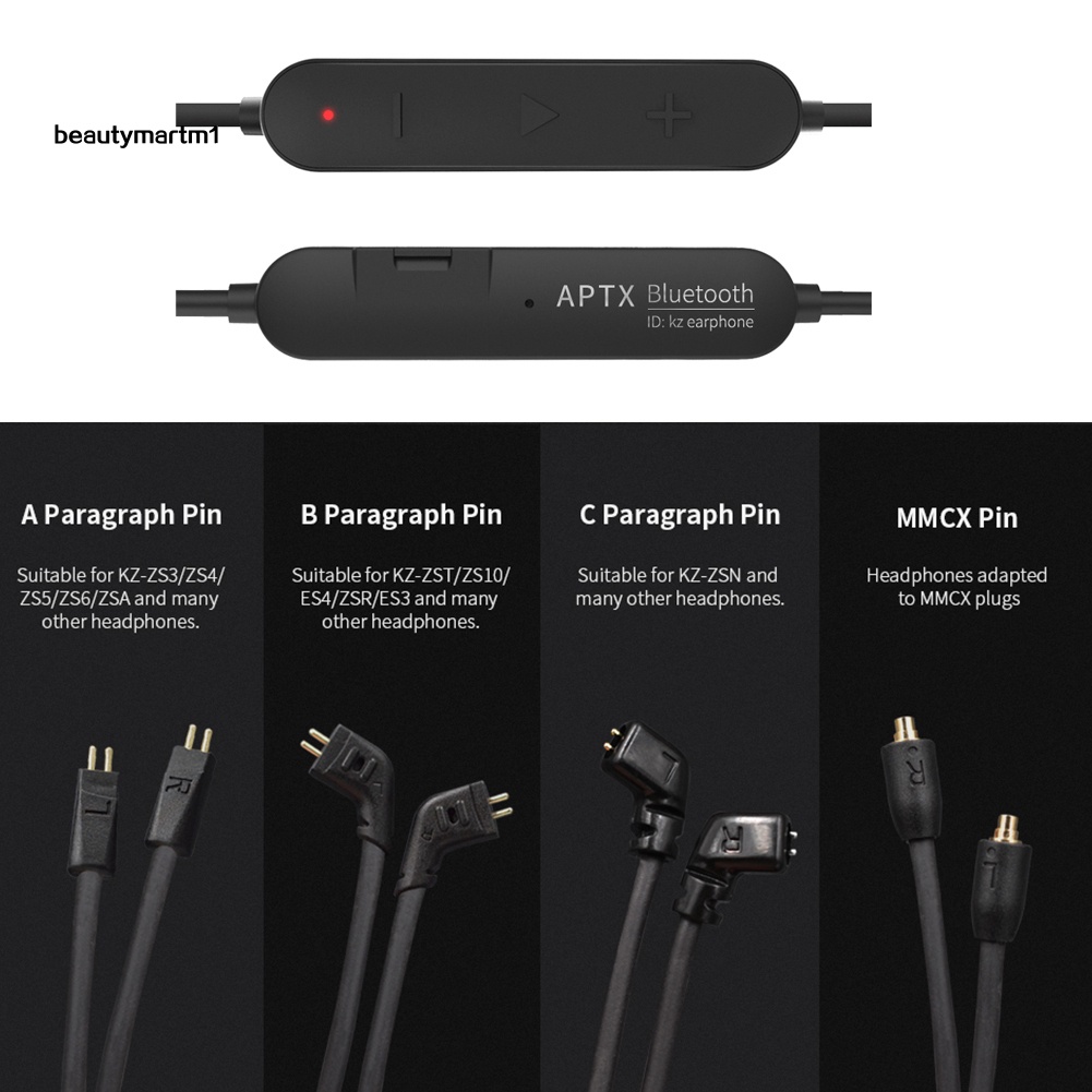 Tai nghe không dây KZ 2Pin/MMCX cho KZ-ZS5/ZS6/ZSA/ZST/ZSN/Z10S