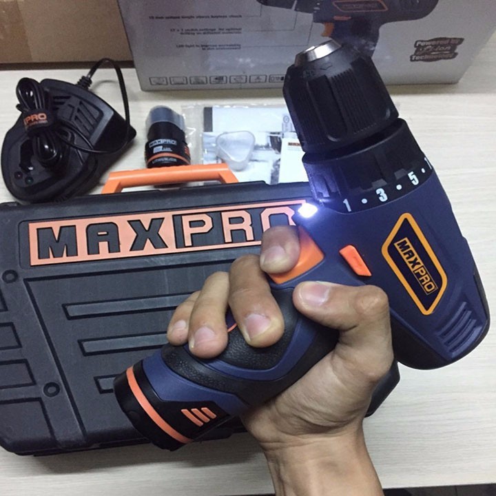 Máy Khoan pin MAXPRO MPCD 12VDQFLi/2