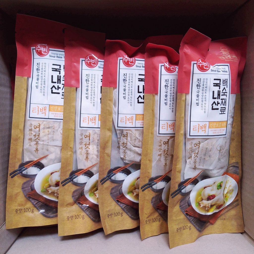 Nguyên liệu hầm gà Soobin Hàn Quốc 100g có túi lọc