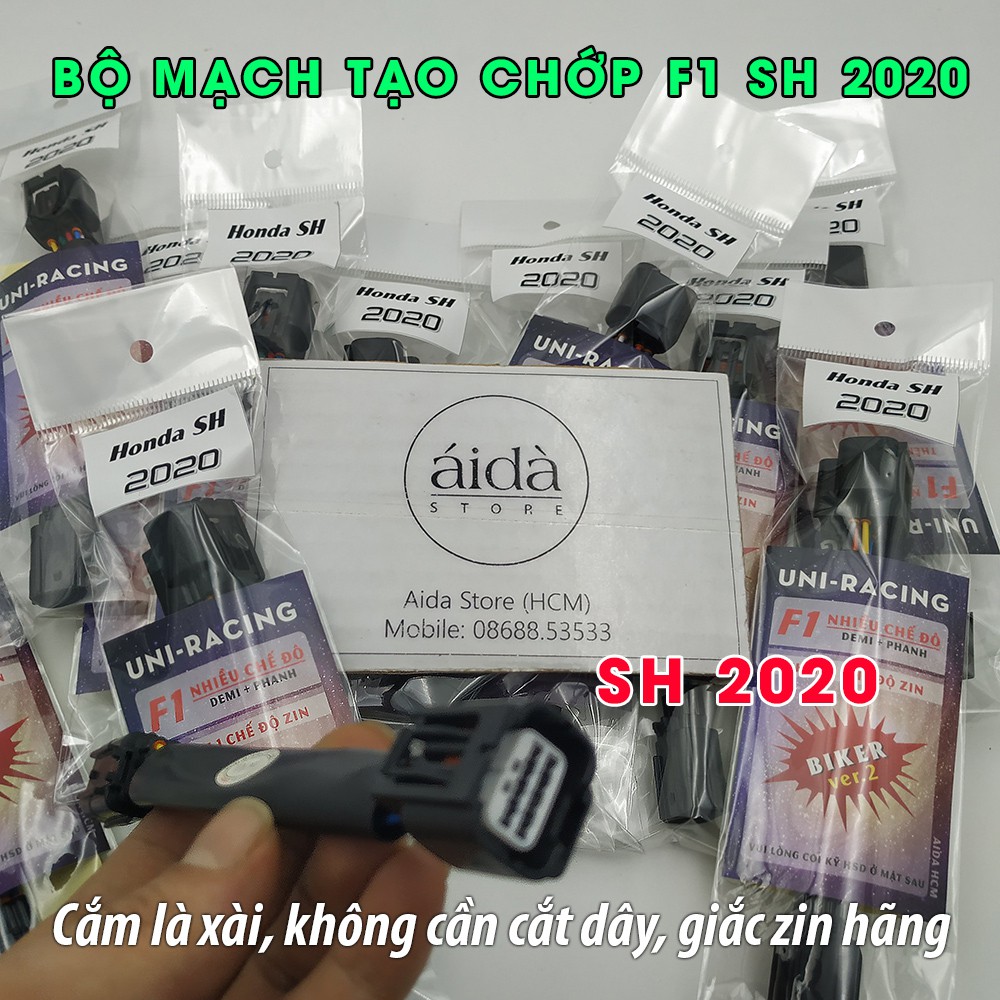 Honda SH - Bộ mạch sẵn giắc zin tạo chớp stop F1 nhiều kiểu + 1 zin