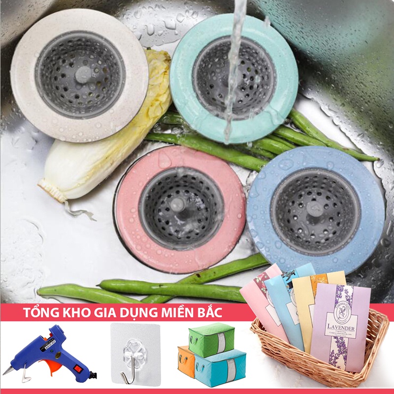 [Tổng Kho Sỉ] Giỏ Chặn Lọc Rác Bồn Rửa Bát LOẠI TRÒN CÓ THANH CẦM (Lúa Mạch) - Dễ Dàng Đổ Rác Nhanh Chóng, Sạch Sẽ