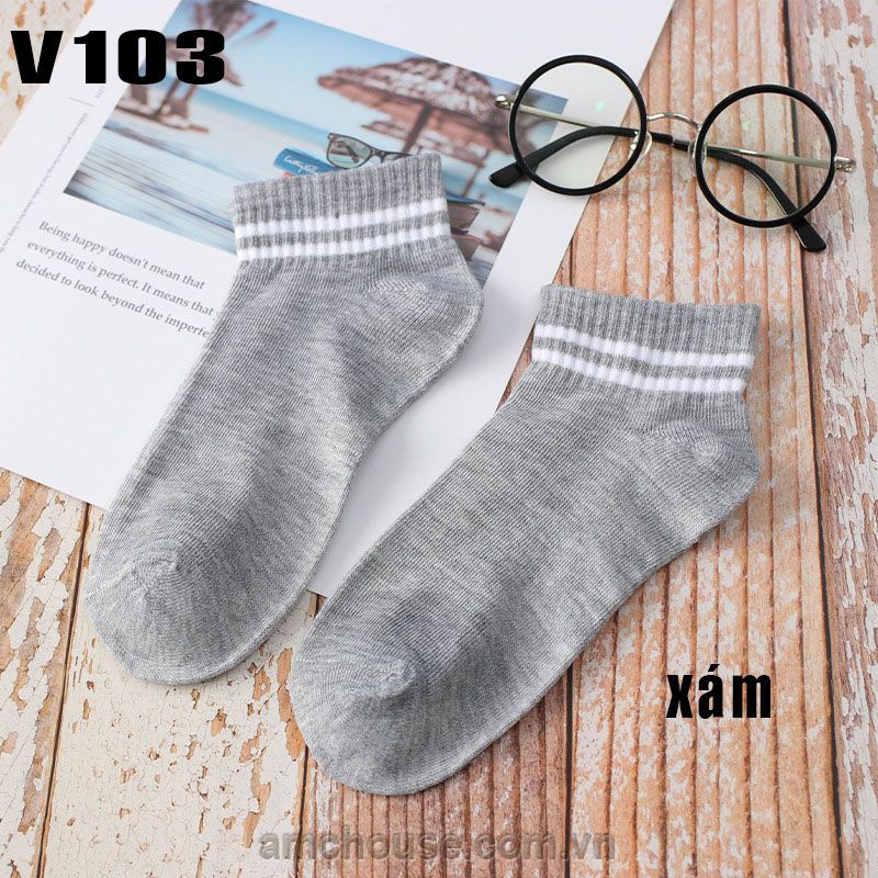 Tất nữ, vớ nữ cổ dài sọc ngang cổ - nhiều màu - V103