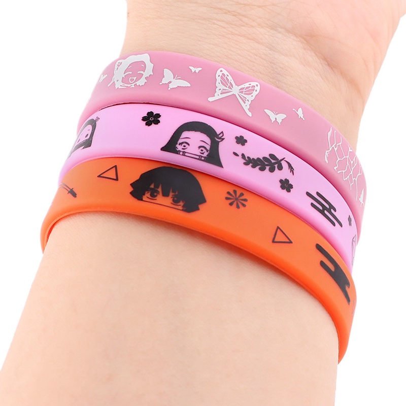 Tmdbyx Vòng Tay Silicone Họa Tiết Thanh Gươm Diệt Quỷ Thời Trang Cho Cặp Đôi