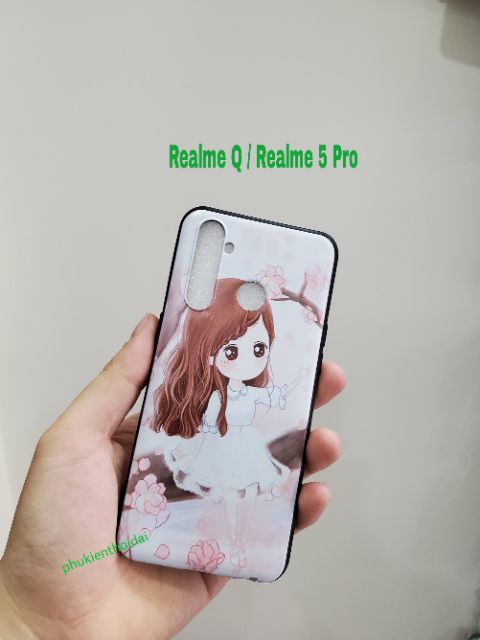 Ốp lưng Oppo Realme Q / Realme 5 Pro dùng chung dẻo TPU in 3D cao cấp chất đẹp
