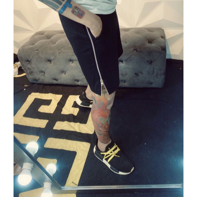 Quần short thun nam có dây kéo