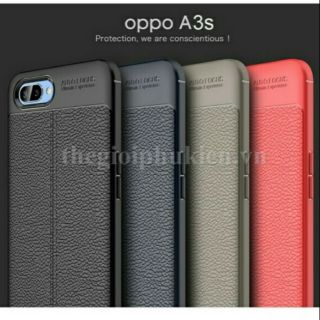 Ốp lưng dẻo vân da Auto Focus cho oppo A3s