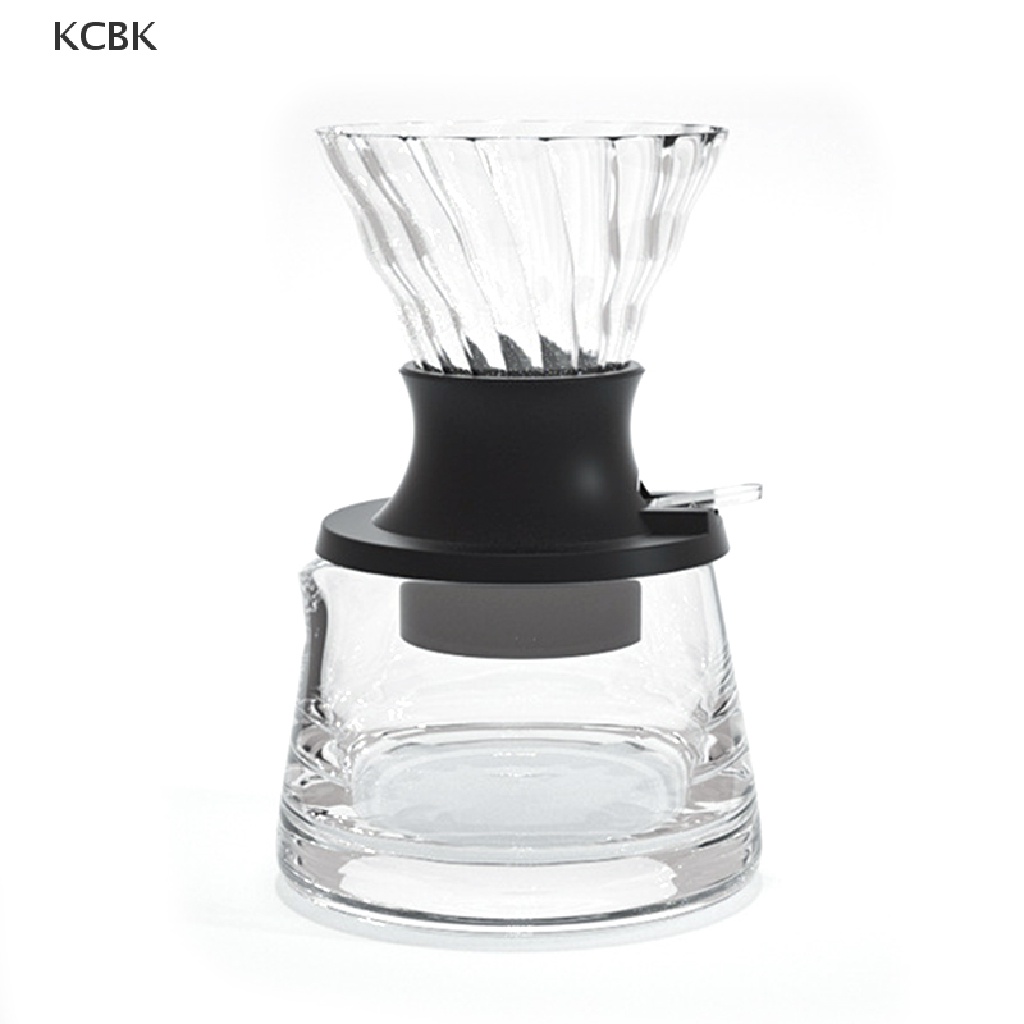 KC Immersion Coffee Dripper Glass V60 Coffee Maker V Shape Drip Coffee Filter BK
