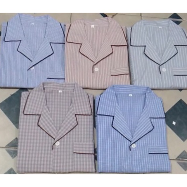 Bộ Pijama Trung Niên Tay Dài Quần Dài Nam Chất Kate Mĩ Loại 1