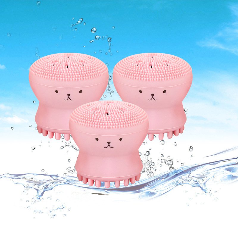 Cọ rửa mặt bằng Silicone hình bạch tuộc nhỏ đa năng tiện dụng