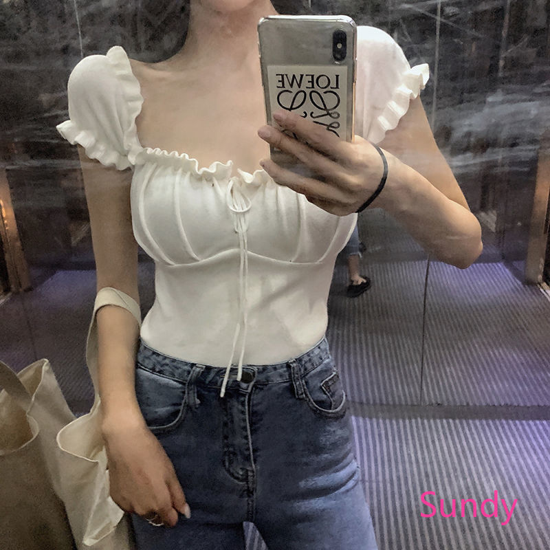 Áo Tay Ngắn Thiết Kế Quyến Rũ Thời Trang Mùa Hè Cho Nữ