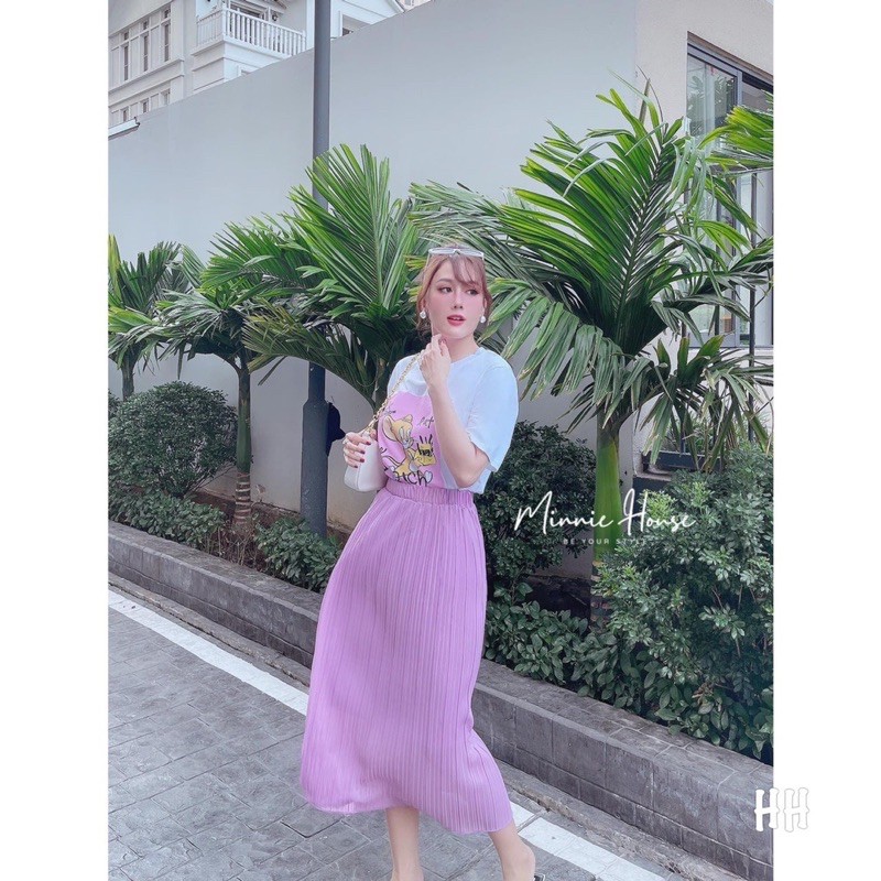 BỘ NỮ ÁO PHÔNG KÈM CHÂN VÁY XẾP LI | BigBuy360 - bigbuy360.vn