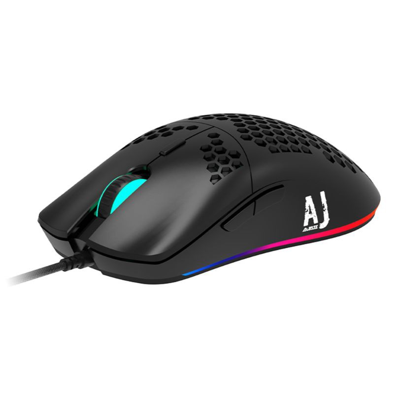 For AJ390 Lightweight Wired Mouse Hollow-out Gaming Mouce  DPI Adjustable 7Key