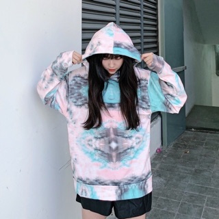 Hoodie loang màu