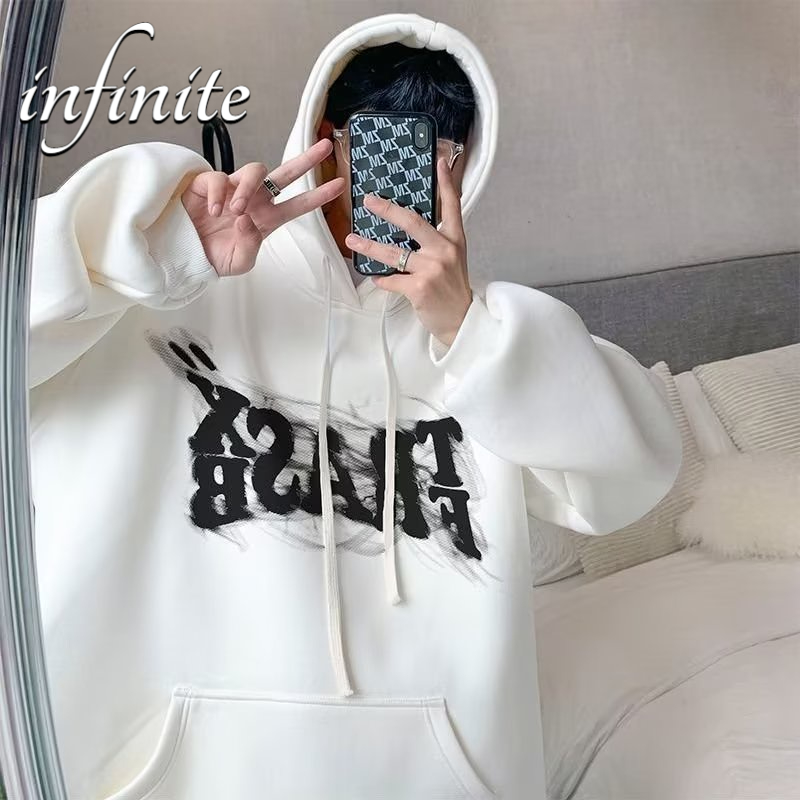 Áo Hoodie Dáng Rộng In Họa Tiết monogram Thời Trang Trẻ Trung Cho Nam