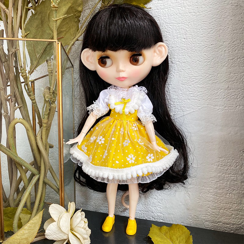 Blythe Búp Bê NBL Tùy Chỉnh Sáng Bóng Mặt 1/6 Cho Cô Gái Búp bê