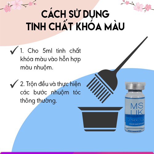 Tinh Chất Khóa Màu Tóc Nhuộn Lâu Phai, Sáng Bóng Khỏe Đẹp (1lọ : 10ml)