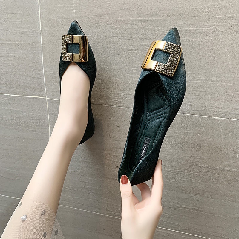 Giày Búp Bê Đế Bằng Màu Sắc Thanh Lịch Dễ Phối Đồ Thời Trang Phong Cách Hàn Quốc Cho Nữ