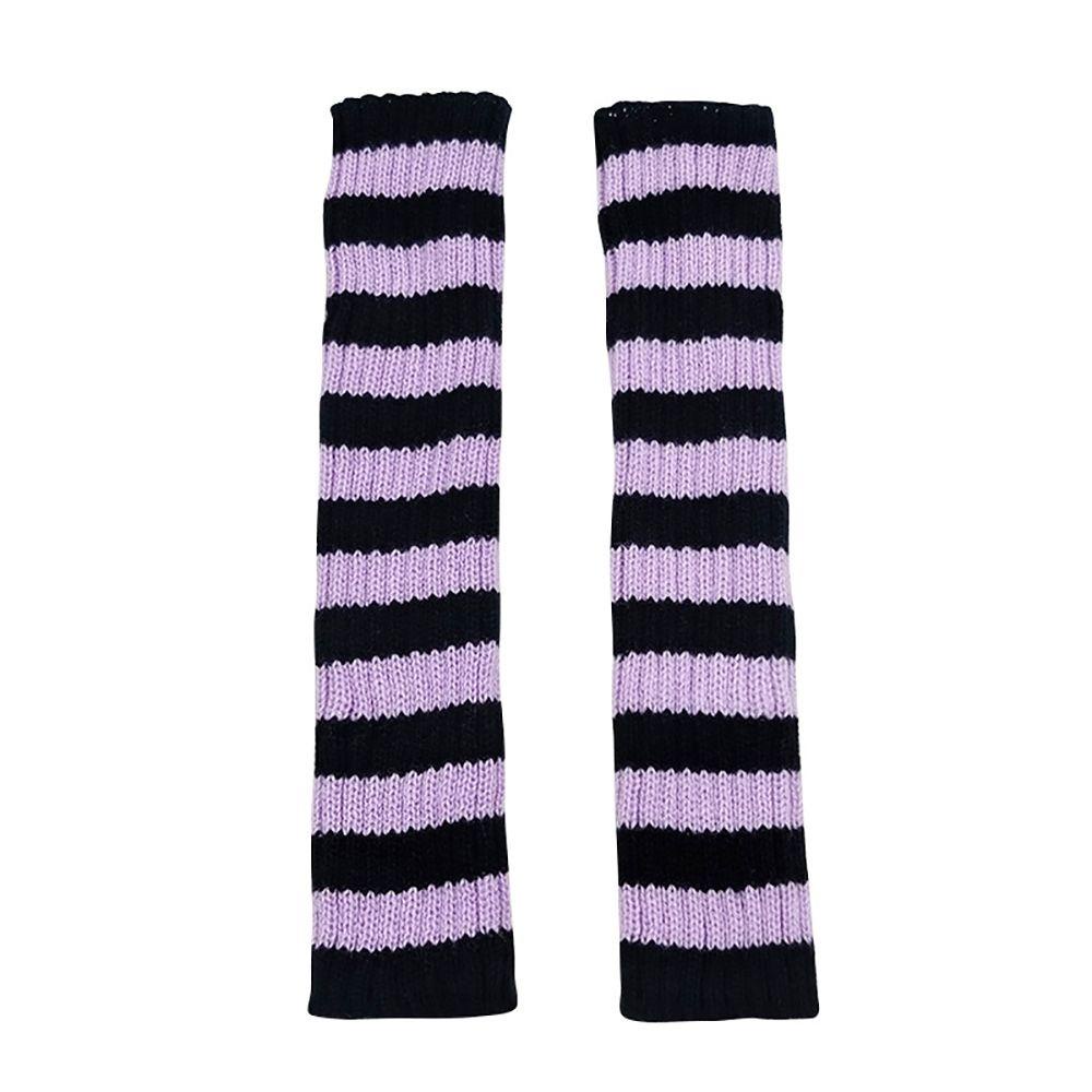 Găng Tay Hở Ngón Hoạ Tiết Kẻ Sọc Cho Nam Và Nữ