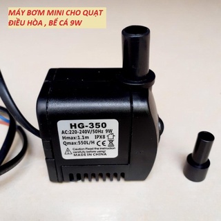 Máy bơm nước bể cá mini và quạt hơi nước công suất 9w