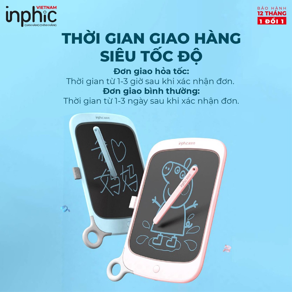 Bảng Vẽ Cho Trẻ 8.5 inch Không Bám Bụi Màn Hình LCD INPHIC C5 Tiết Kiệm Chi Phí và Bảo Vệ Môi Trường - Chính Hãng