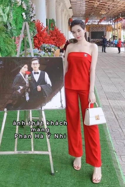 Set áo cúp ngực + quần ống suông