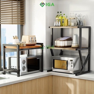 Kệ lò vi sóng 2 tầng, kệ bếp khung sắt không gỉ thương hiệu IGEA - GM02