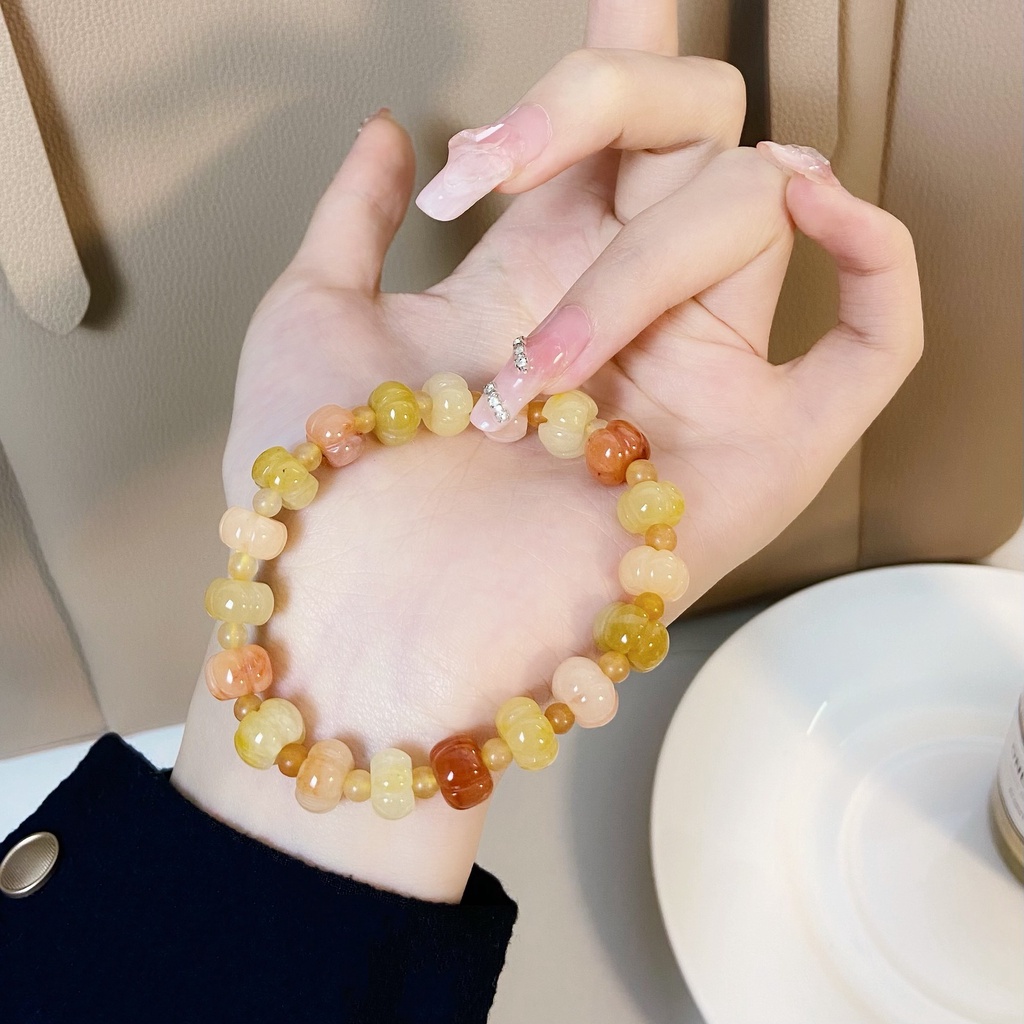 [Hàng Mới] Vòng Tay Hạt Đá Ngọc Bích Nhiều Màu Sắc Phong Cách Dân Tộc