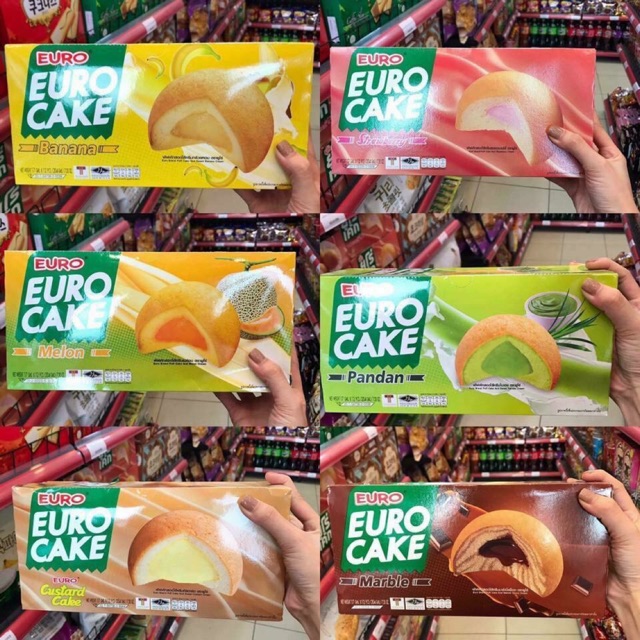 Bánh trứng EURO CAKE Thái lan 39k-53k/ hộp 12c