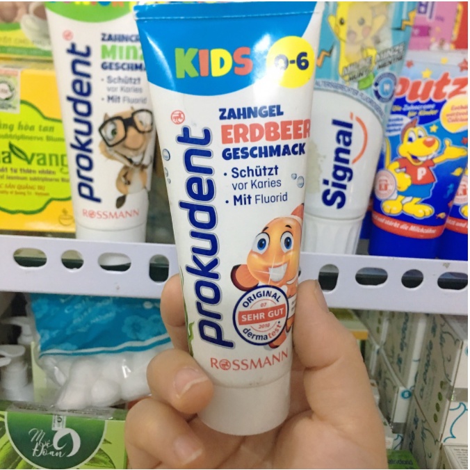 Kem đánh răng nuốt được cho bé 0-6 tuổi Prokudent Đức, kem đánh răng trẻ em - Shop Viloet