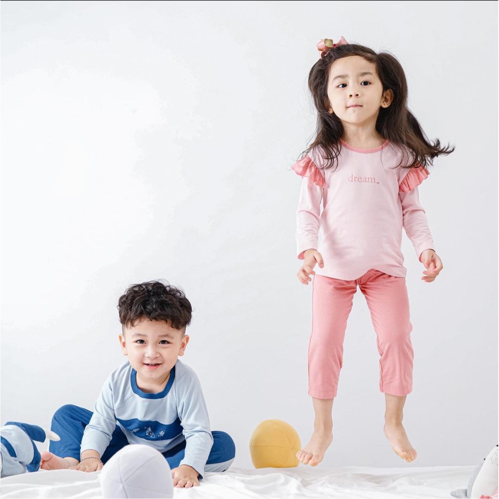 Bộ dài tay bé trai Nous kids xanh tàu bay  - Size 2-6 tuổi