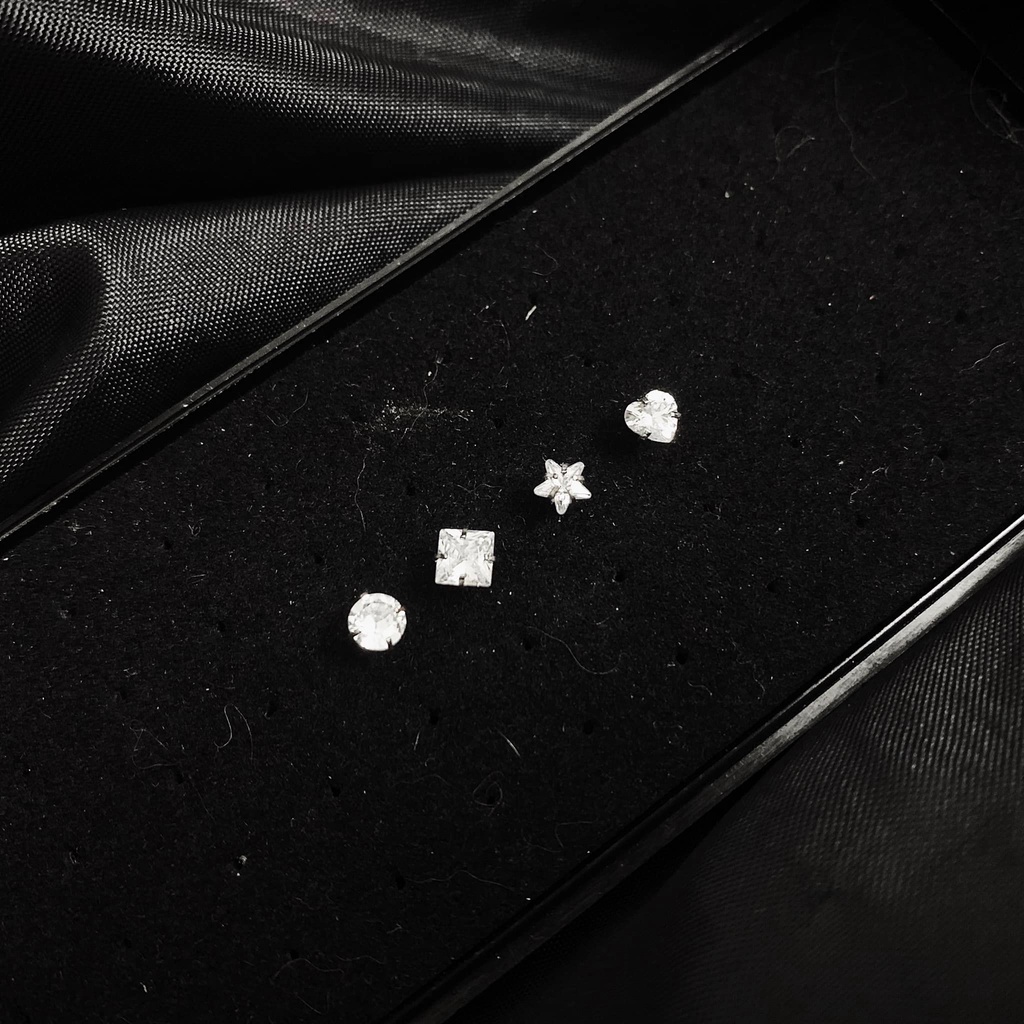 Khuyên tai đá - Mini Dia Earring ( giá 1 chiếc )