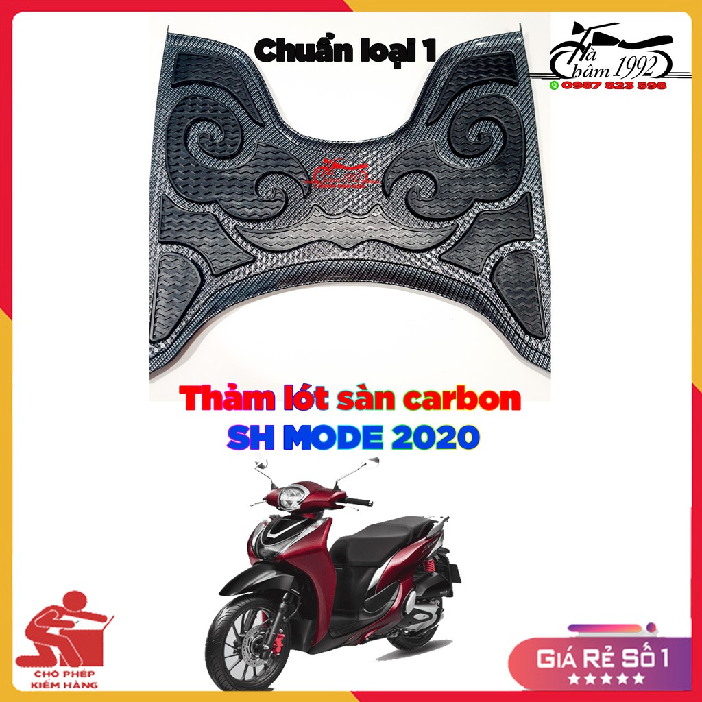 Thảm Để Chân ( Thảm Lót Chân) Xe SH Mode 2020-22 Sơn Vân Carbon Artistar Chính Hãng