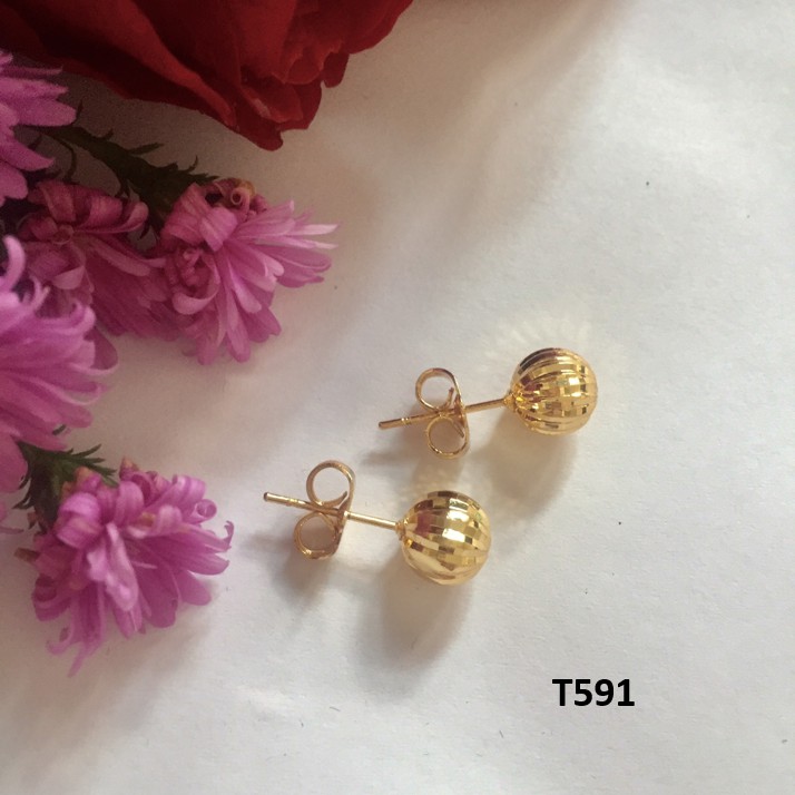 Bông tai Hạt Bi nút bướm T591 NaMoo Jewelry