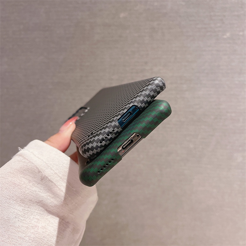 Ốp Điện Thoại Sợi Carbon Cứng Siêu Mỏng Không Viền Chống Sốc Cho Huawei P50 P50Pro P30 P30Pro P40 P40Pro