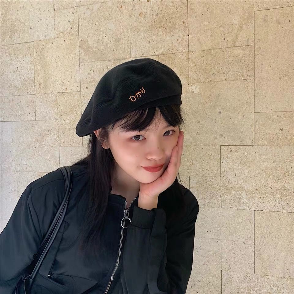 Mũ Beret Lông Cừu Mềm Mại Phong Cách Thời Trang Harajuku Nhật Bản Dành Cho Nữ