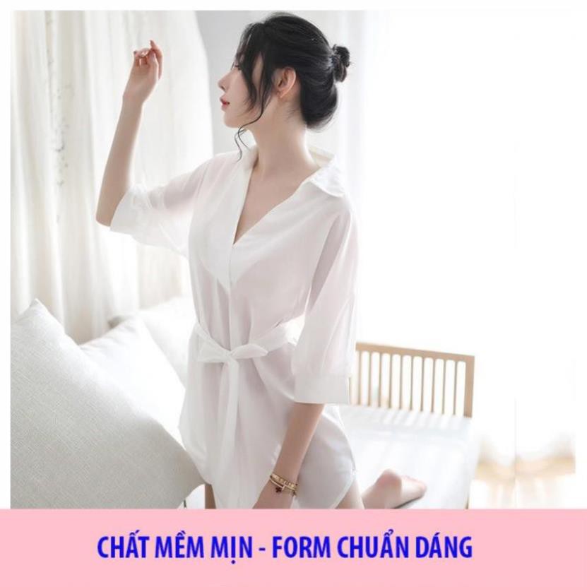 [ SIÊU PHẨM - SIÊU MỊN] áo sơ mi ngủ nữ cao cấp - váy ngủ đẹp dài quyến rũ B1030 *