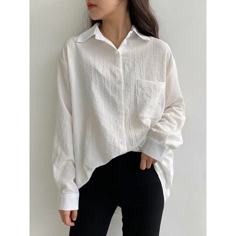 Áo sơ mi nữ tay dài - Quần áo taobao new thanh lý 100