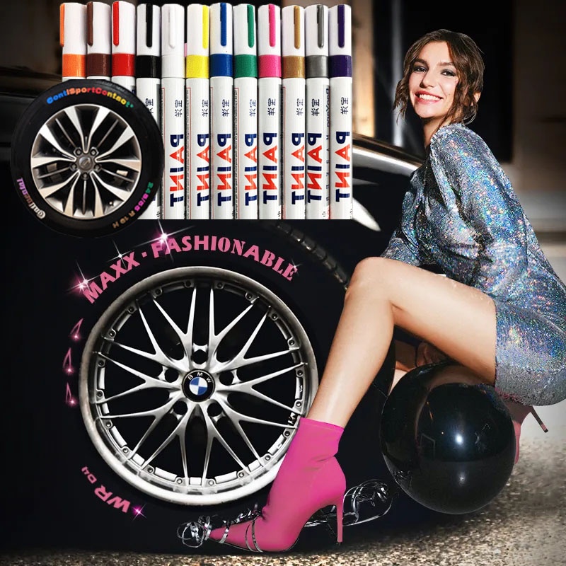 Bút Vẽ Trang Trí Lốp Xe Hơi Chống Thấm Nước Không Phai Màu