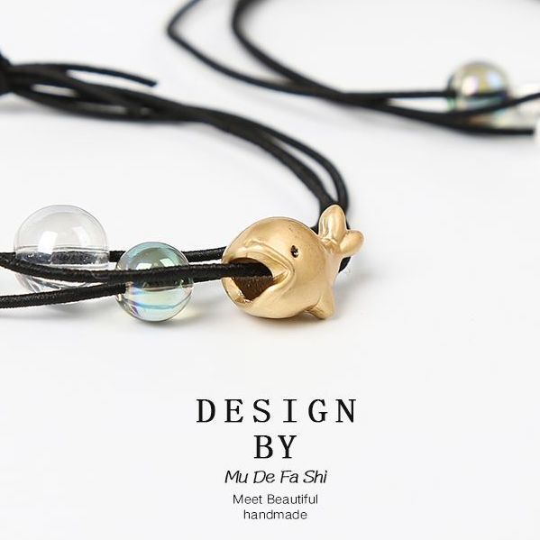 Dây Cột Tóc Hình Cá Voi Dễ Thương Phong Cách Nhật Bản