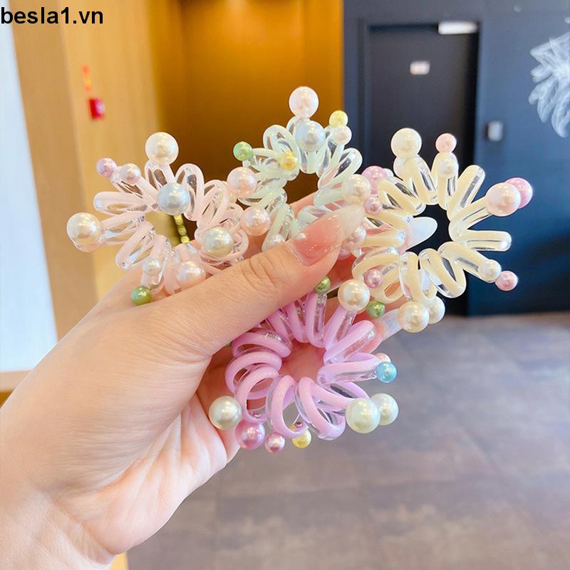 🌈Dây Cột Tóc Dày Dặn Đính Hạt Ngọc Trai Dễ Thương
