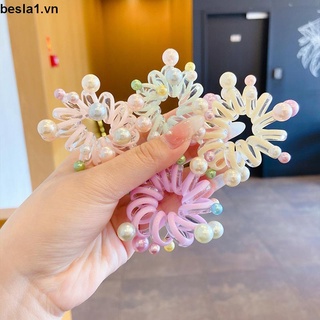 🌈dây cột tóc dày dặn đính hạt ngọc trai dễ thương