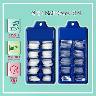 Móng úp phom thang hộp 100 móng nhựa dẻo chuẩn phom móng Mỹ