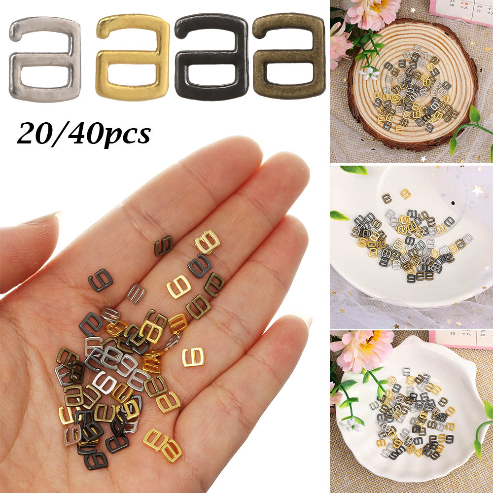 Bộ 20 / 40 Khóa Kim Loại Nhiều Màu 3x4mm Cho Búp Bê