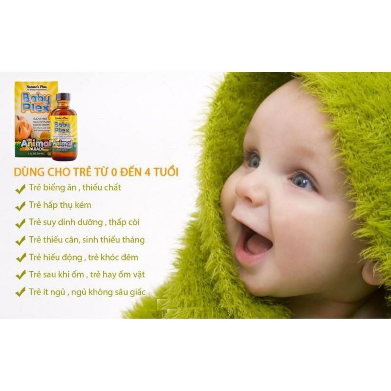 Vitamin ăn ngon baby plex 60ml dành cho bé từ sơ sinh (date 3.2022)