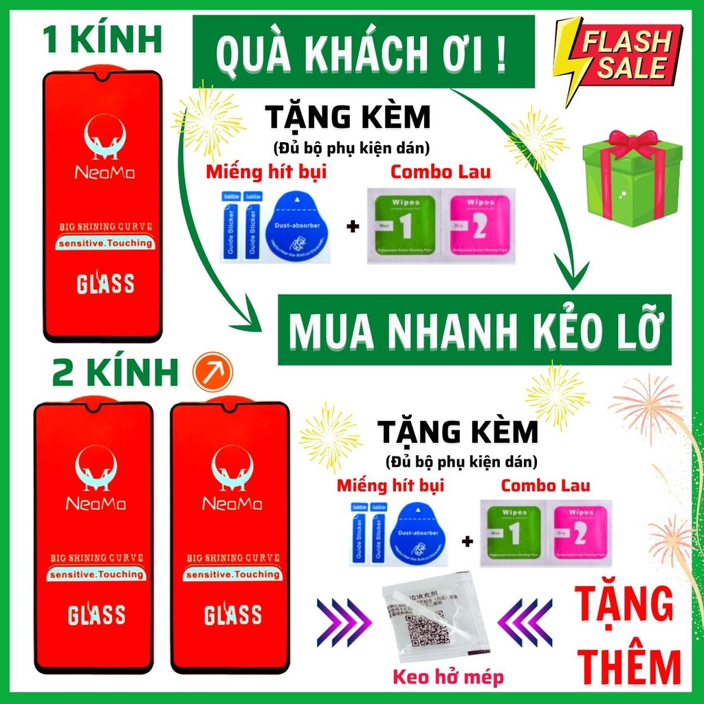 Kính cường lực realme C35 C30s C25 C25s C25y - Miếng dán Full màn hình NeoMo - Độ trong suốt cực cao cho điện thoại