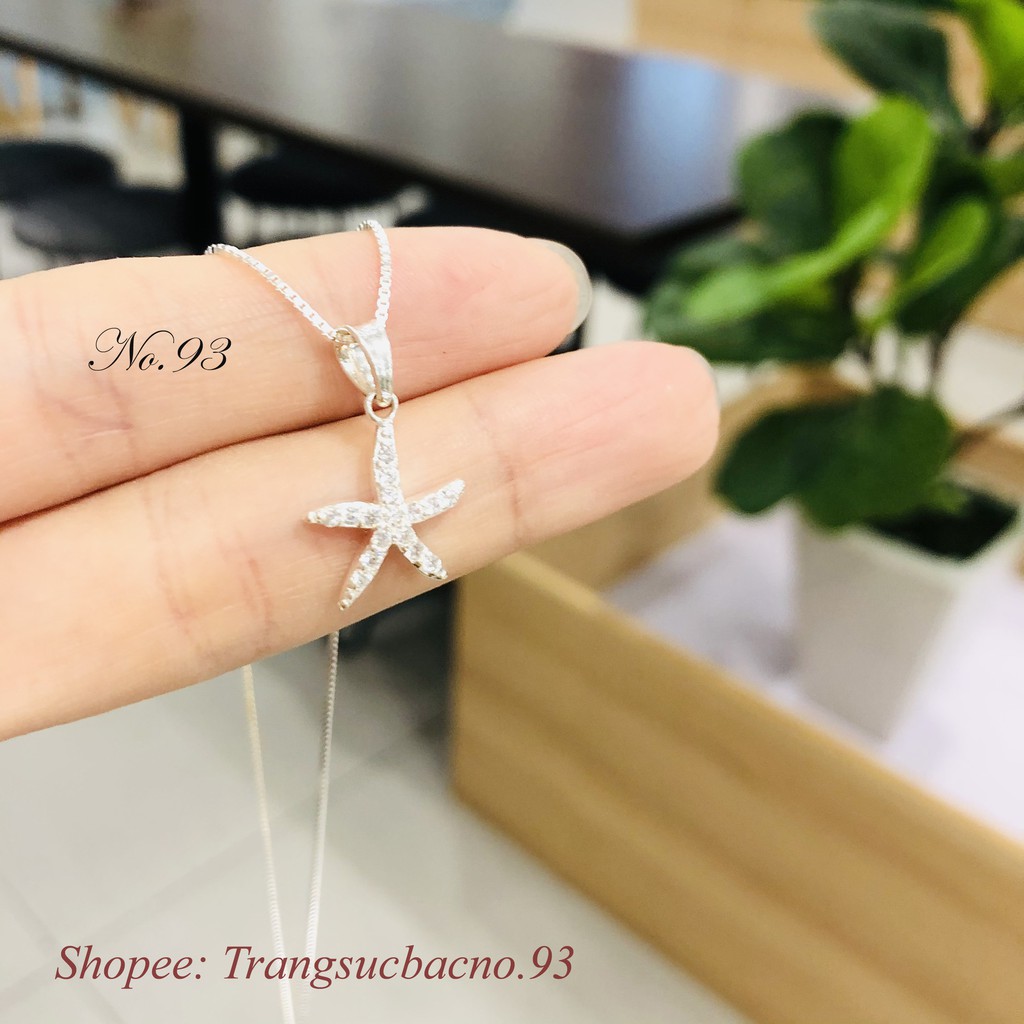 Dây chuyền nữ Bạc Ý 925 vòng cổ mặt sao biển trang sức cao cấp No.93 Jewelry