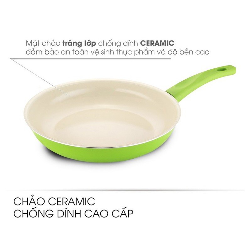 Chảo ceramic chống dính 16cm Comet CH11-16 - Màu ngẫu nhiên - CH11-16