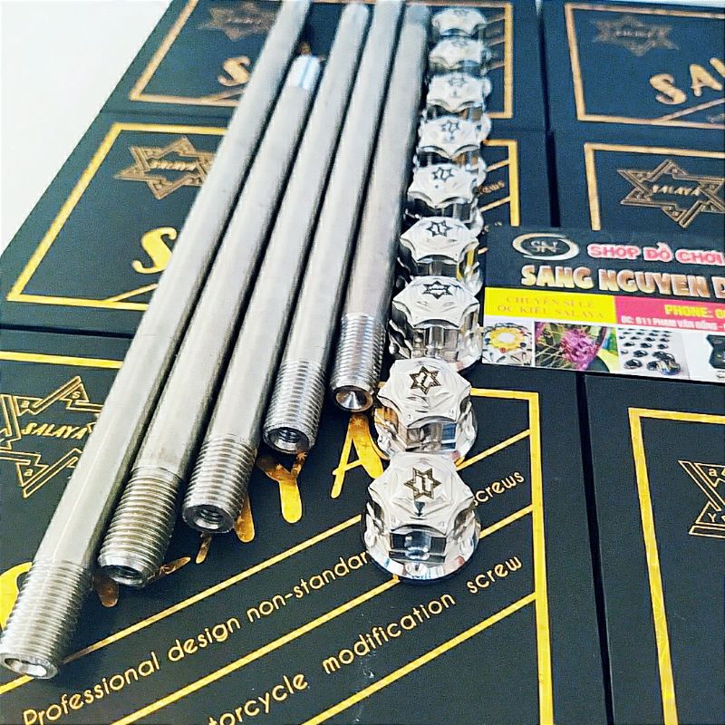Cốt INOX 304 Trước sau kèm 4 tán bít salaya các dòng xe